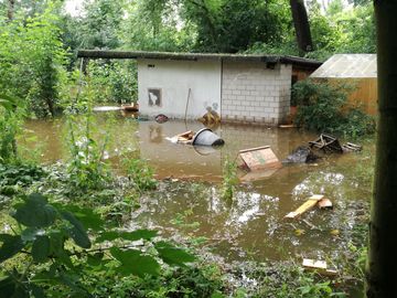 Überflutung Naturerlebnisgarten