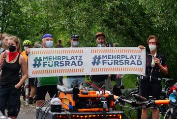 Bild von der Demo zur Verkehrswende