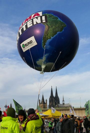 Der BUND macht sich in Köln stark gegen die Nutzung von Kohle zur Energiegewinnung.