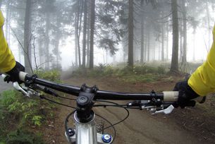 Mountainbike im Wald