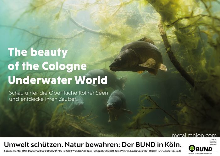 Plakat zur Ausstellung "The Beauty of the Cologne Underwater World"