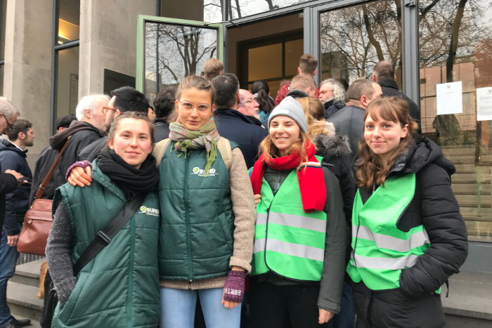 Team des BUND Köln bei der Verhandlung zu Klagen des BUND NRW.